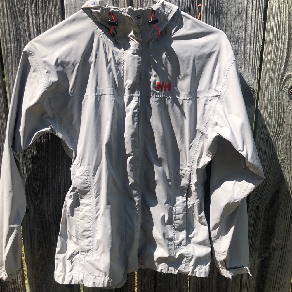 Helly Hansen Lightweight Gray Rain Jacket Size Xs - image 3